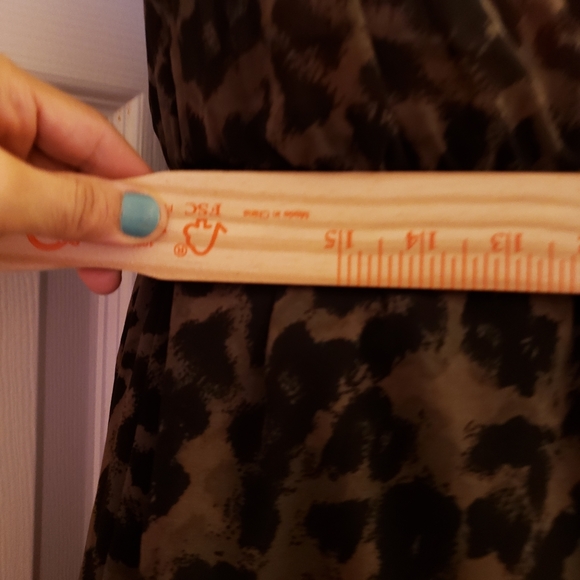 H&M Leopard/ Camo Sheer Safari Dress - Picture 8 of 12